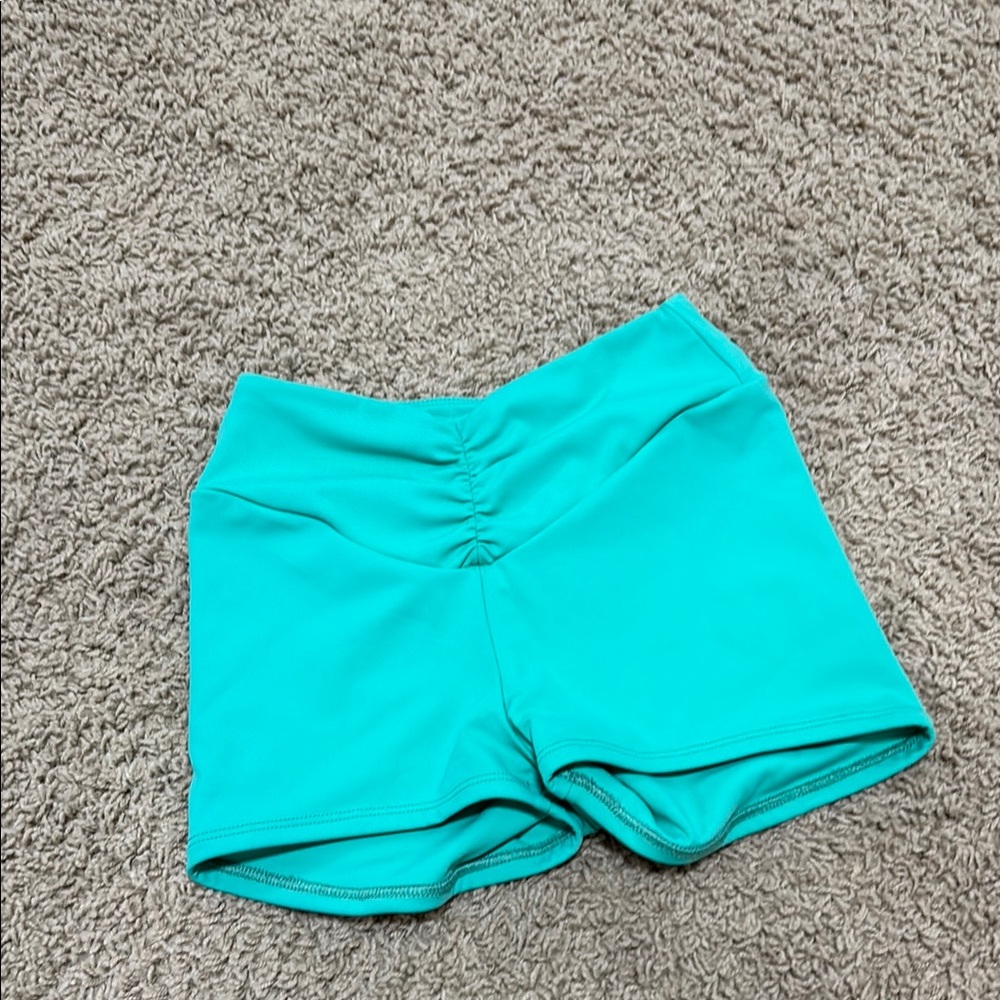 Tiger Friday Dancewear aqua blue shorts